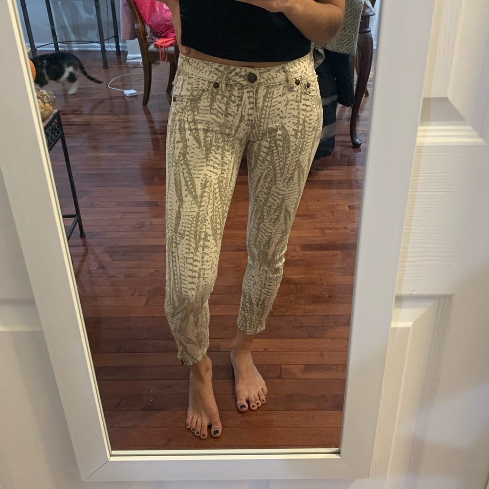 Free people patterned jeans
